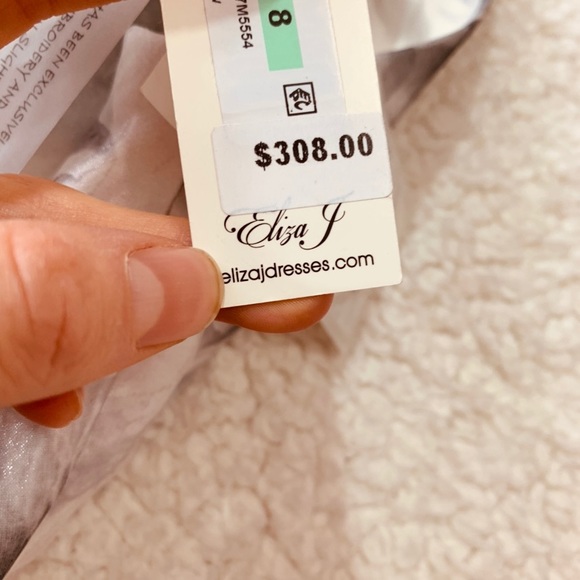 Eliza j beaded neck ball gown prom dress 8 NWT - Picture 7 of 7